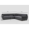 Corner Sofa Eddy Corner 2 (3L-C-3R) - Dark Grey Dark Grey