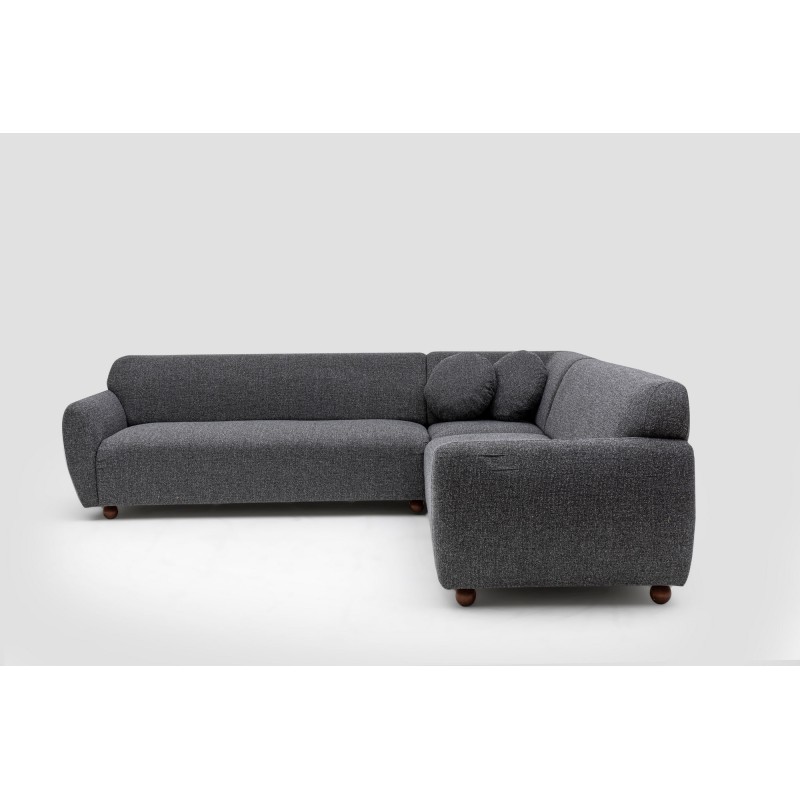 Corner Sofa Eddy Corner 2 (3L-C-3R) - Dark Grey Dark Grey