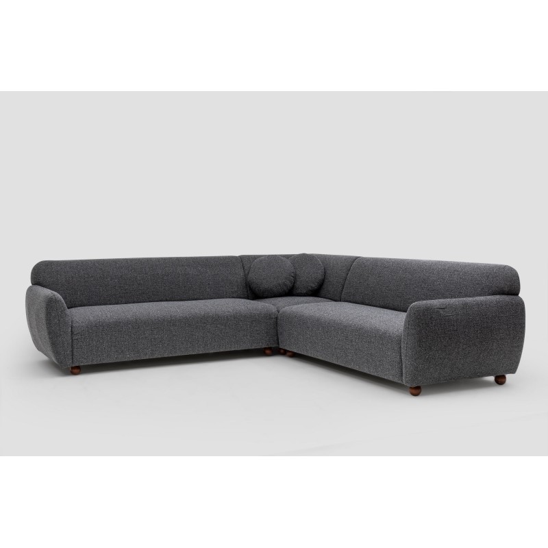 Corner Sofa Eddy Corner 2 (3L-C-3R) - Dark Grey Dark Grey
