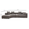 Corner Sofa Gondol-1 (CHL-3R) - Grey Grey
