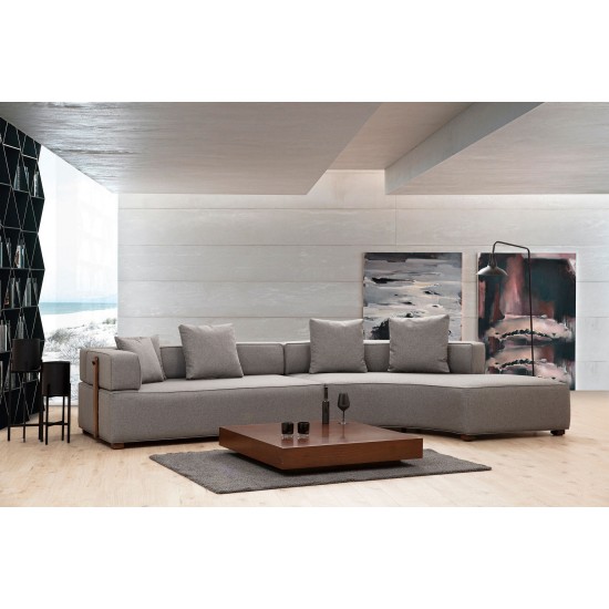 Corner Sofa Gondol-1 (L3-CHL) - Grey Grey Corner Sofa Gondol-1 (L3-CHL) - Grey Grey