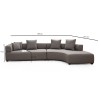Corner Sofa Gondol-1 (L3-CHL) - Grey Grey