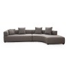 Corner Sofa Gondol-1 (L3-CHL) - Grey Grey