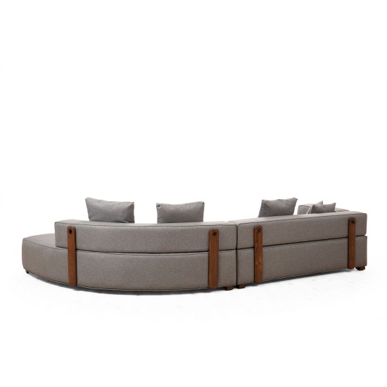 Corner Sofa Gondol-1 (L3-CHL) - Grey Grey Corner Sofa Gondol-1 (L3-CHL) - Grey Grey