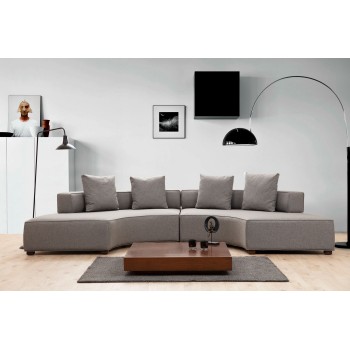 Corner Sofa Gondol-2 (CHL-SOL-CHL-SAĞ) - Grey Grey