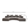 Corner Sofa Gondol-2 (CHL-SOL-CHL-SAĞ) - Grey Grey