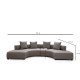 Corner Sofa Gondol-2 (CHL-SOL-CHL-SAĞ) - Grey Grey Corner Sofa Gondol-2 (CHL-SOL-CHL-SAĞ) - Grey Grey
