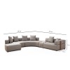 Corner Sofa Gondol-4 (CHL SOL-CHLSAĞ-3R) - Grey Grey