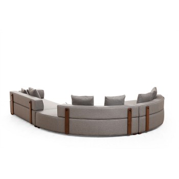 Corner Sofa Gondol-4 (CHL SOL-CHLSAĞ-3R) - Grey Grey