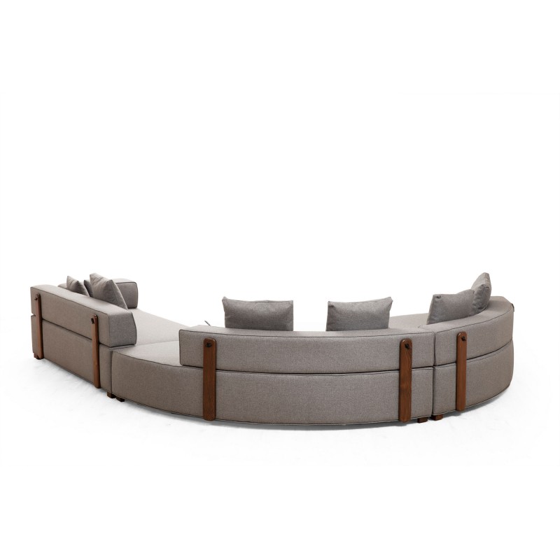 Corner Sofa Gondol-4 (CHL SOL-CHLSAĞ-3R) - Grey Grey