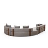 Corner Sofa Gondol-4 (CHL-SOL-CHL-SAĞ-3R) - Grey Grey