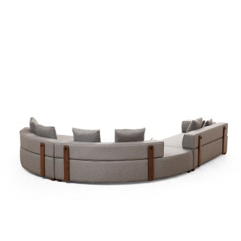 Corner Sofa Gondol-4 (CHL-SOL-CHL-SAĞ-3R) - Grey Grey