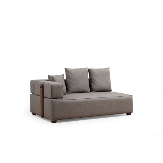 Corner Sofa Gondol-4 (CHL-SOL-CHL-SAĞ-3R) - Grey Grey
