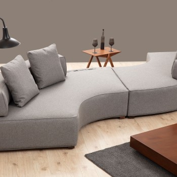 Corner Sofa Gondol-5 (CHL-SAĞ-CHL-SAĞ) - Grey Grey
