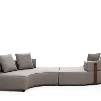 Corner Sofa Gondol-5 (CHL-SAĞ-CHL-SAĞ) - Grey Grey