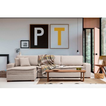 Corner Sofa Lena Corner (CHL-3R) - Sand Beige Sand Beige