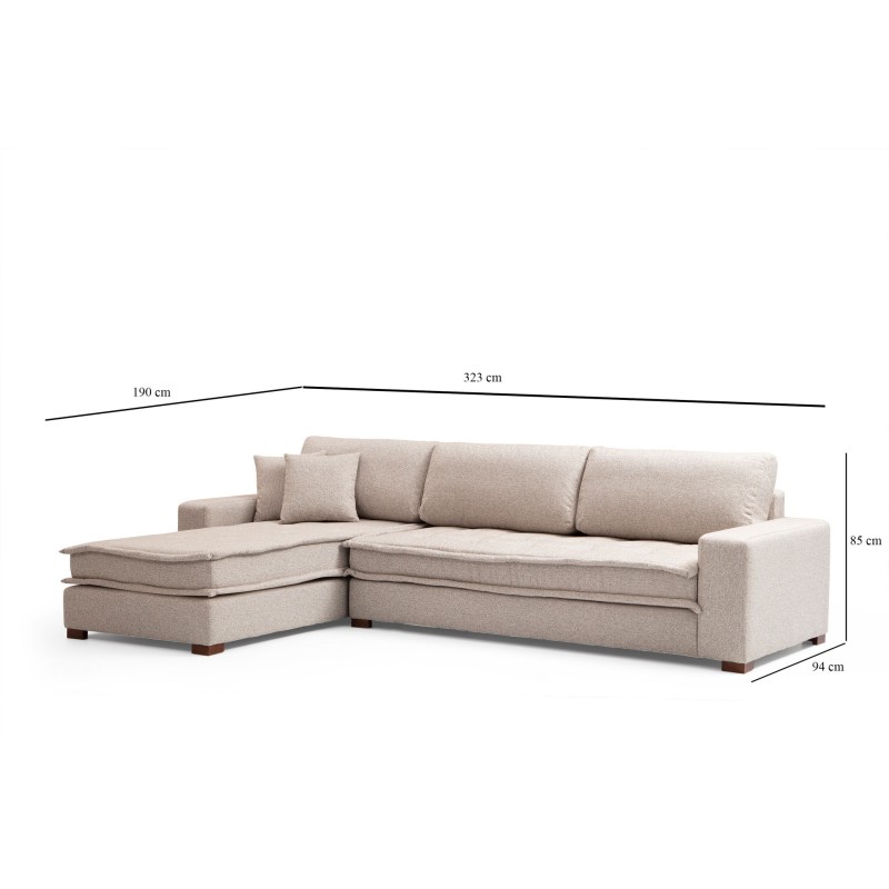 Corner Sofa Lena Corner (CHL-3R) - Sand Beige Sand Beige
