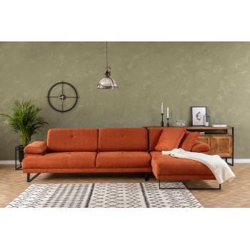 Corner Sofa Mustang Large Right - Orange Orange