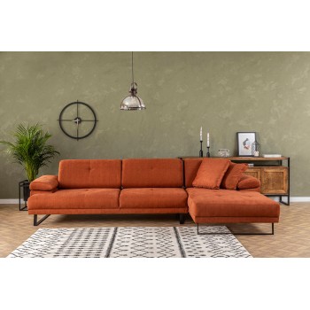 Corner Sofa Mustang Large Right - Orange Orange