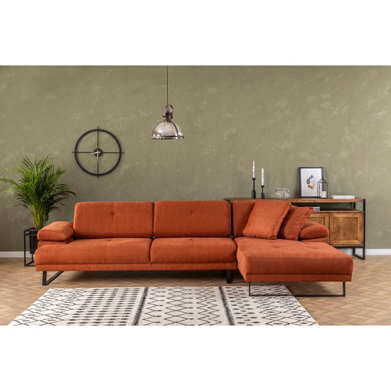Corner Sofa Mustang Large Right - Orange Orange Corner Sofa Mustang Large Right - Orange Orange
