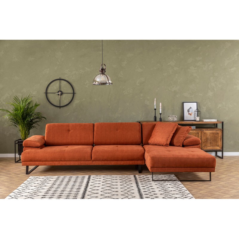 Corner Sofa Mustang Large Right - Orange Orange