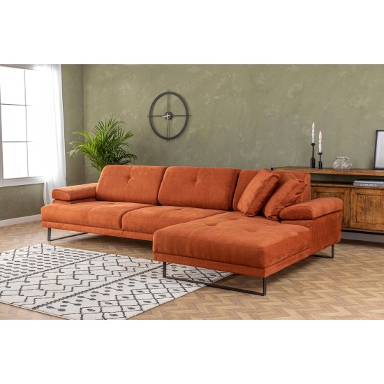 Corner Sofa Mustang Large Right - Orange Orange Corner Sofa Mustang Large Right - Orange Orange