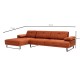 Corner Sofa Mustang Large Left - Orange Orange Corner Sofa Mustang Large Left - Orange Orange