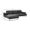 Corner Sofa Mustang Small Left - Anthracite Anthracite
