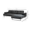Corner Sofa Mustang Large Right - Antracite Anthracite