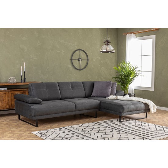 Corner Sofa Mustang Large Right - Antracite Anthracite Corner Sofa Mustang Large Right - Antracite Anthracite