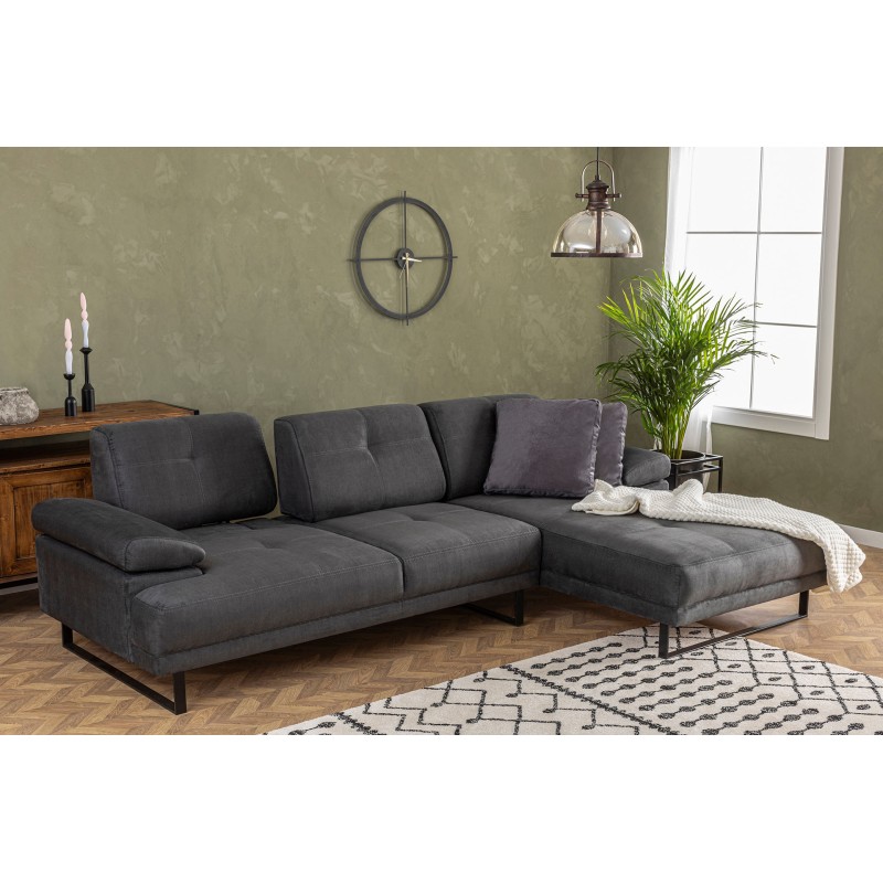 Corner Sofa Mustang Large Right - Antracite Anthracite