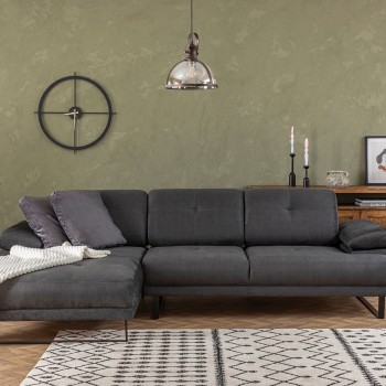 Corner Sofa Mustang Large Left - Anthracite Anthracite