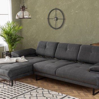 Corner Sofa Mustang Large Left - Anthracite Anthracite