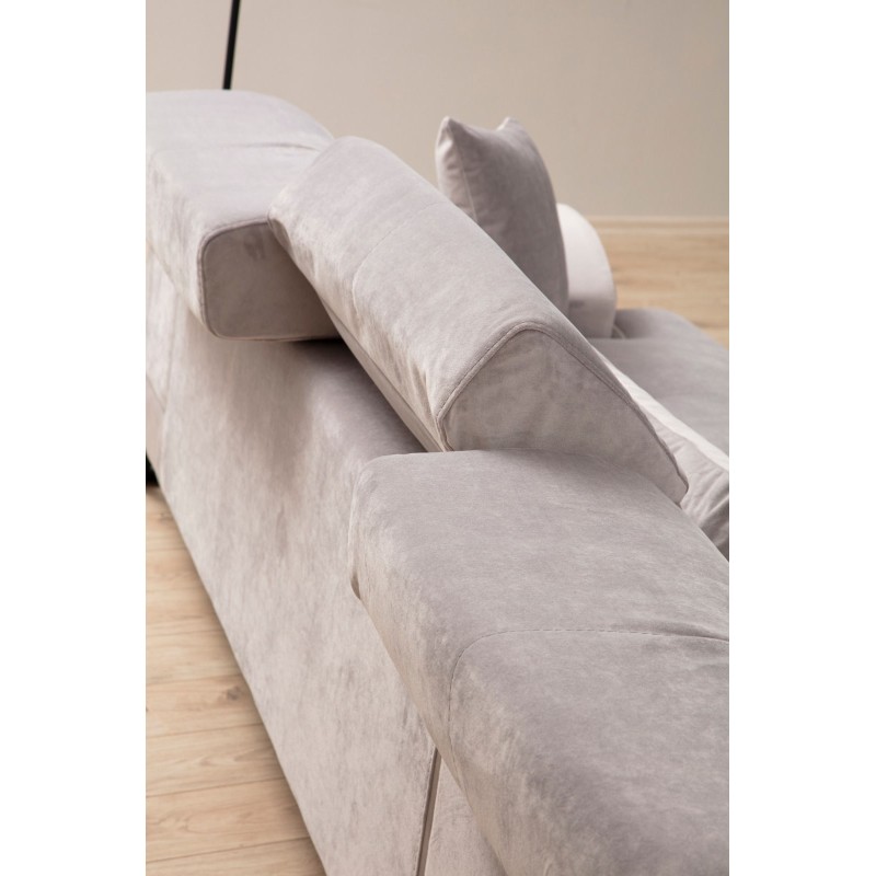Corner Sofa Frido Left (Chl+3R) - Light Grey Light Grey