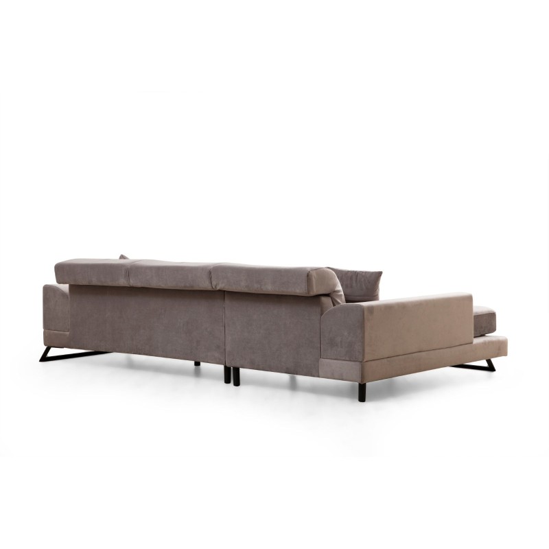 Corner Sofa Frido Left (Chl+3R) - Light Grey Light Grey