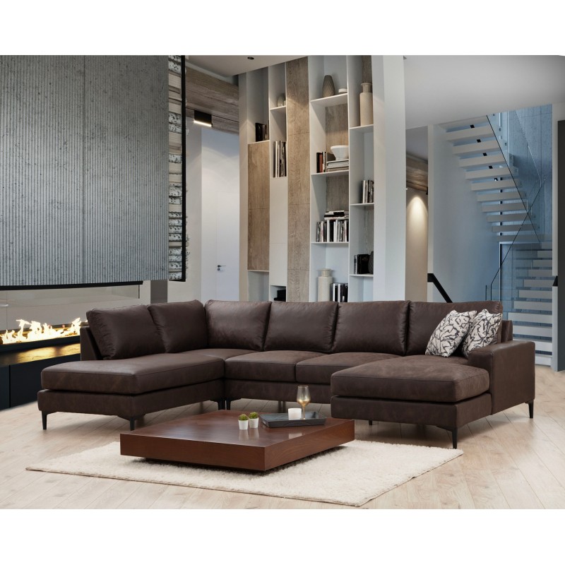 Corner Sofa Porto Corner (EOT-C-02-CHL) - Brown Brown