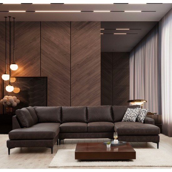Corner Sofa Porto Corner (EOT-C-02-CHL) - Brown Brown Corner Sofa Porto Corner (EOT-C-02-CHL) - Brown Brown