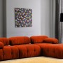 Corner Sofa Bubble Corner ( L1-O1-1R -Puf) - Tile Red Tile Red