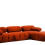 Corner Sofa Bubble Corner ( L1-O1-1R -Puf) - Tile Red Tile Red