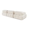 Γωνιακός Καναπές 3 με Πουφ ( L1-O1-1R-Pouffe) - Χρώμα Cream - 315x105x8εκ