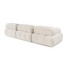Corner Sofa Doblo 3 Seater with Pouffe ( L1-O1-1R-Pouffe) - Cream Cream Corner Sofa Doblo 3 Seater with Pouffe ( L1-O1-1R-Pouffe) - Cream Cream