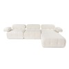 Γωνιακός Καναπές 3 με Πουφ ( L1-O1-1R-Pouffe) - Χρώμα Cream - 315x105x8εκ
