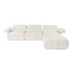Corner Sofa Doblo 3 Seater with Pouffe ( L1-O1-1R-Pouffe) - Cream Cream Corner Sofa Doblo 3 Seater with Pouffe ( L1-O1-1R-Pouffe) - Cream Cream