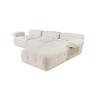Γωνιακός Καναπές 3 με Πουφ ( L1-O1-1R-Pouffe) - Χρώμα Cream - 315x105x8εκ