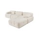 Corner Sofa Doblo 3 Seater with Pouffe ( L1-O1-1R-Pouffe) - Cream Cream Corner Sofa Doblo 3 Seater with Pouffe ( L1-O1-1R-Pouffe) - Cream Cream