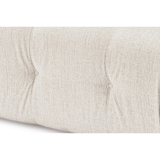 Corner Sofa Doblo 3 Seater with Pouffe ( L1-O1-1R-Pouffe) - Cream Cream Corner Sofa Doblo 3 Seater with Pouffe ( L1-O1-1R-Pouffe) - Cream Cream