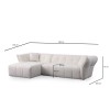 Corner Sofa Boxer Left - White White
