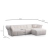 Corner Sofa Boxer Right - White White