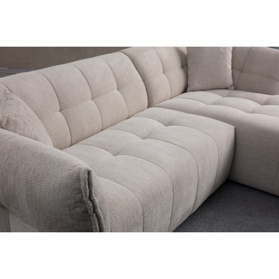 Corner Sofa Boxer Right - White White Corner Sofa Boxer Right - White White