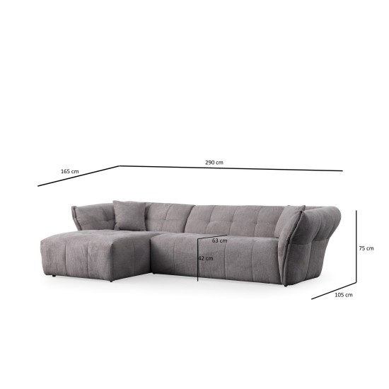 Corner Sofa Boxer Left - Light Grey Light Grey
